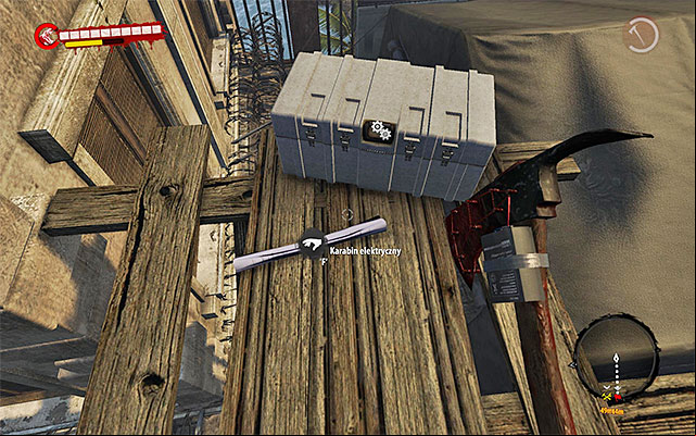 Find a scaffold at one of tents and use a ladder to get onto it - Modifications - Henderson (1) | Secrets - Secrets - Dead Island Riptide Game Guide