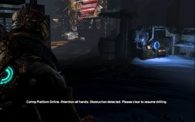 You will enter into a huge area with a large drill in it - Locate the Experiment Facility | 10: Now We Know - 10: Now We Know - Dead Space 3 Game Guide