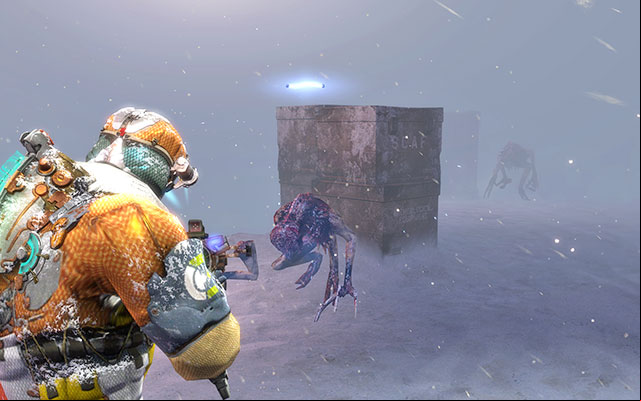 Once outside, you will learn about a new Necromorph type - once you are sufficiently close to one, you will hear music being boosted in a characteristic way - Collect the Probe components | 11: Signal Hunting - 11: Signal Hunting - Dead Space 3 Game Guide