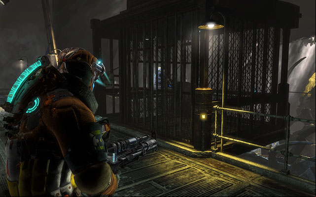 Go back now to your comrades and enter the cage in the middle - Probe the Specimen for information | 12: Autopsy - 12: Autopsy - Dead Space 3 Game Guide