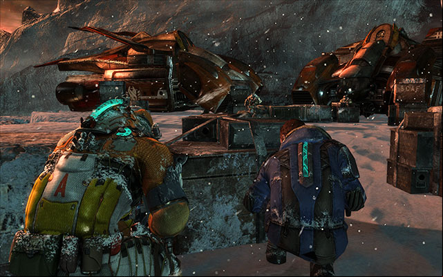 After you reach the door outside, you will see a cutscene - Probe the Specimen for information | 12: Autopsy - 12: Autopsy - Dead Space 3 Game Guide