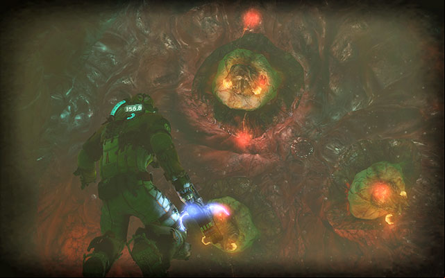 Unfortunately, you get swallowed by the monster anyways - Probe the Specimen for information | 12: Autopsy - 12: Autopsy - Dead Space 3 Game Guide