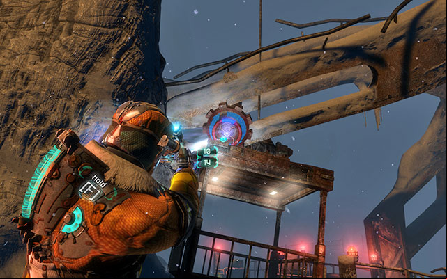 After you clear the cave completely, proceed along your path until you leave the cave - Find a route to the Research Facility | 13: Reach for the Sky - 13: Reach for the Sky - Dead Space 3 Game Guide