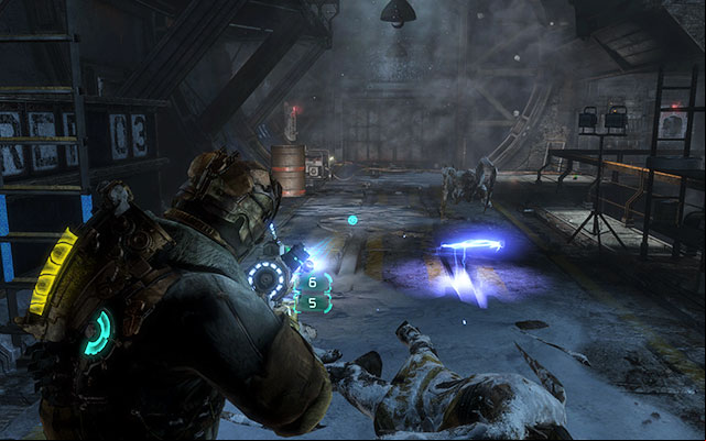 After you are done with the battle, take the door that used to be locked - Find the stashed supplies | Side missions: Supply Depot - Side missions: Supply Depot - Dead Space 3 Game Guide