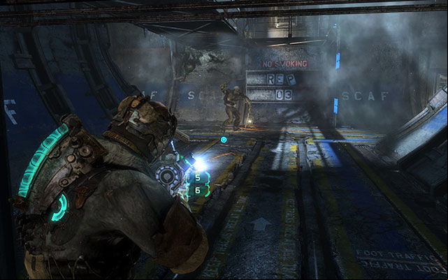 Turn left inside and climb down the ladder - Find the stashed supplies | Side missions: Supply Depot - Side missions: Supply Depot - Dead Space 3 Game Guide