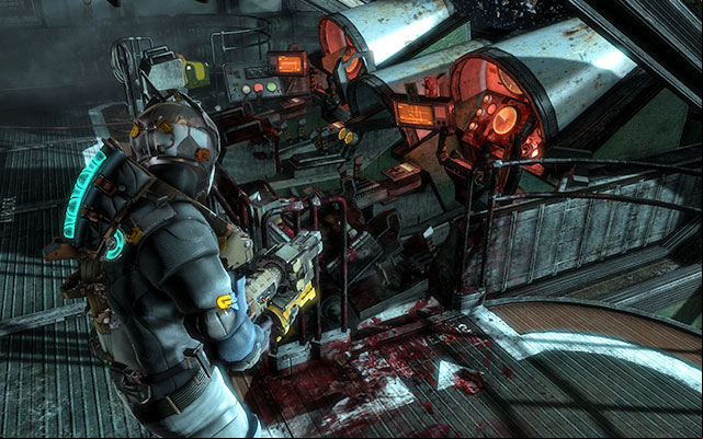 Right after you climb onto the captains bridge next to the pilots seat, to the right - Chapter 5 | Secrets - Secrets - Dead Space 3 Game Guide