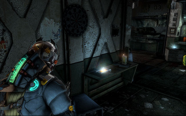 On the shelf to the left on level 2 (only in one of the lifts can you pick the level that you want to go to) - Chapter 5 | Secrets - Secrets - Dead Space 3 Game Guide