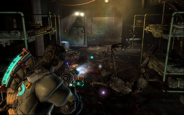 On the floor in the second part of the room where you are attacked by Feeders - Chapter 9 | Secrets - Secrets - Dead Space 3 Game Guide