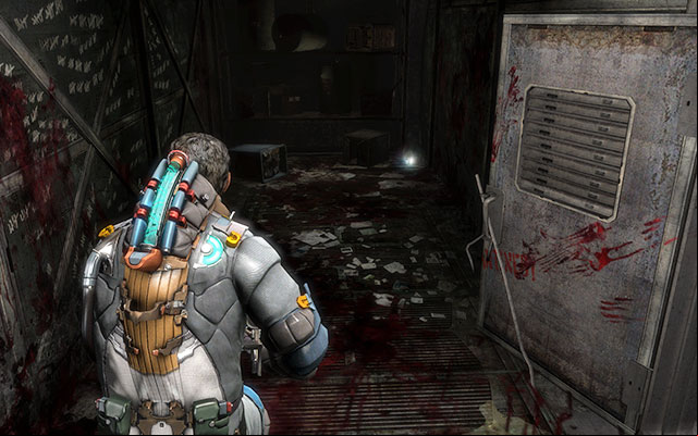 After you enter the room, where there is a barricaded door to the left (the one with monsters banging at it), to the left, there is an entrance to a small storage room, at the end of which there is the artifact - Chapter 9 | Secrets - Secrets - Dead Space 3 Game Guide