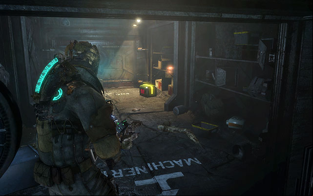 Inside the storage room that you open by putting the core into the slot beside the door - Chapter 9 | Secrets - Secrets - Dead Space 3 Game Guide