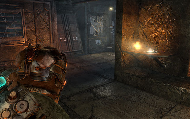 In the next room, after you use the cargo lift, on the shelf to the right - there is a workbench to the left - Chapter 9 | Secrets - Secrets - Dead Space 3 Game Guide