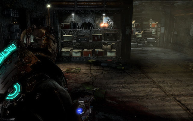 In the storage area in the room with the model, which you can open with a torque bar - Chapter 10 | Secrets - Secrets - Dead Space 3 Game Guide
