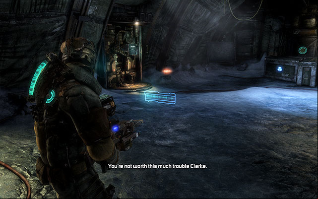 Inside one of the tents with the suit kiosk and the workbench - Chapter 10 | Secrets - Secrets - Dead Space 3 Game Guide