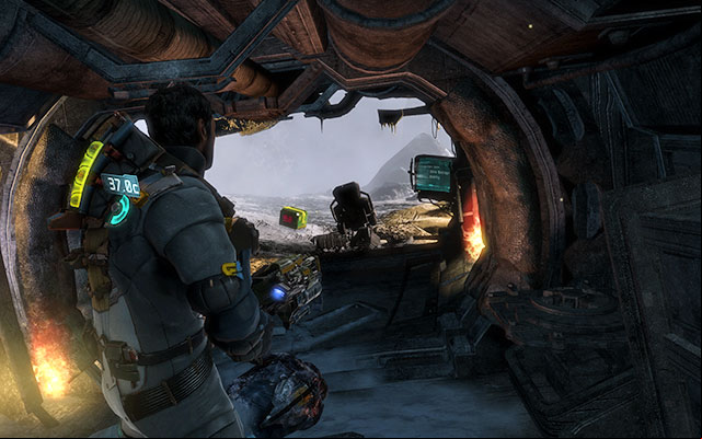 Keep moving forwards, heading towards other flames - Search for survivors | 8: Off the Grid - 8: Off the Grid - Dead Space 3 Game Guide
