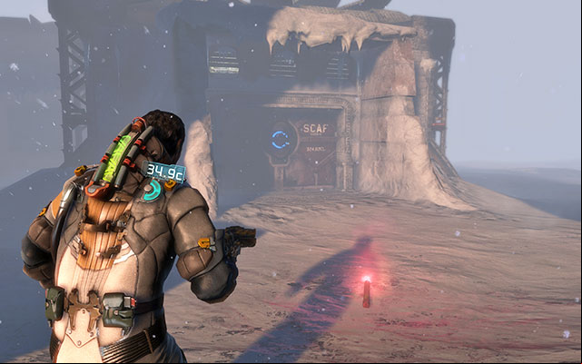 After collecting all useful items warming up, leave the room - Search for survivors | 8: Off the Grid - 8: Off the Grid - Dead Space 3 Game Guide