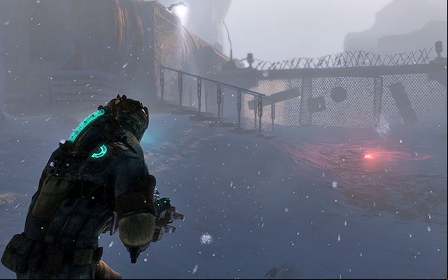 Get into the elevator and leave this location moving outside - Find Ellie and her crew | 9: Onward - 9: Onward - Dead Space 3 Game Guide