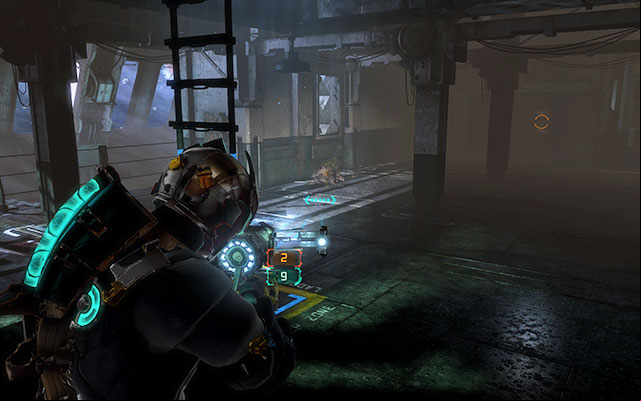 After getting down youll be warmly welcomed by Necromorph, but you should have no problems with him - Explore the Greely | Side missions: C.M.S. Greely - Side missions: C.M.S. Greely - Dead Space 3 Game Guide