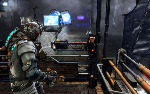 Youll find yourself in the room with many s - Restore power and override the lock-down | Side missions: C.M.S. Greely - Side missions: C.M.S. Greely - Dead Space 3 Game Guide