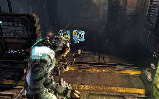 A further way leads through several corridors full of crates with radioactivity marks and Necromorphs - Restore power and override the lock-down | Side missions: C.M.S. Greely - Side missions: C.M.S. Greely - Dead Space 3 Game Guide
