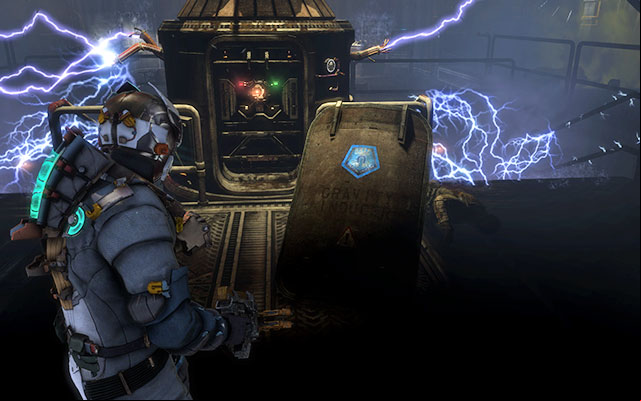 Use kinesis to turn the valve thus opening the next door - Restore power and override the lock-down | Side missions: C.M.S. Greely - Side missions: C.M.S. Greely - Dead Space 3 Game Guide