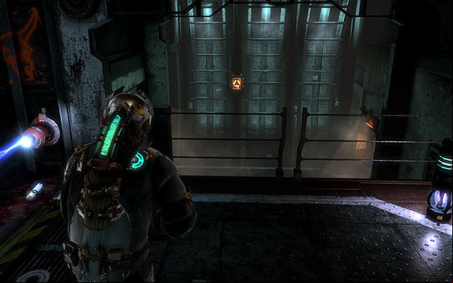 A next is located on the wall in a distance (screen above) - Locate Edwards | Side missions: Conning Tower - Side missions: Conning Tower - Dead Space 3 Game Guide