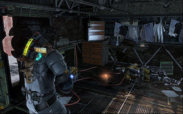 In the first room with a generator, on the table left from the entrance - Chapter 8 | Secrets - Secrets - Dead Space 3 Game Guide