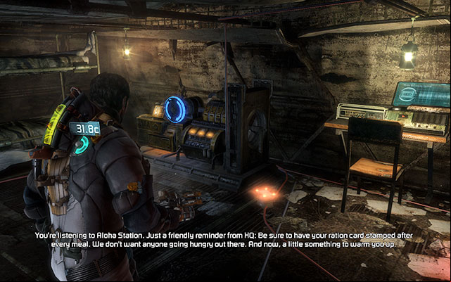 After walking past the large gate, initially inaccessible, youll get to the room with a generator - Chapter 8 | Secrets - Secrets - Dead Space 3 Game Guide