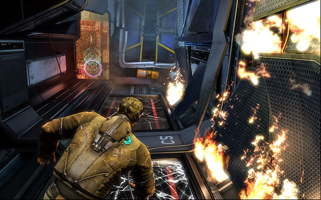 After the cutscene youll have to reach a suit - Meet Captain Norton on the bridge | 2: On Your Own - 2: On Your Own - Dead Space 3 Game Guide