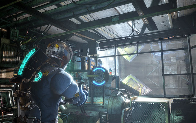 Inside youll find the lever which opens the cargo door, letting in the emergency module from the outside - Open the cargo door for the crew module | 3: The Lost Flotilla - 3: The Lost Flotilla - Dead Space 3 Game Guide