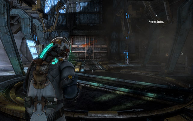 Before you continue exploration, it would be worth to climb up the ladder to the catwalk - youll find there two crates - Reach the command saucer | 3: The Lost Flotilla - 3: The Lost Flotilla - Dead Space 3 Game Guide
