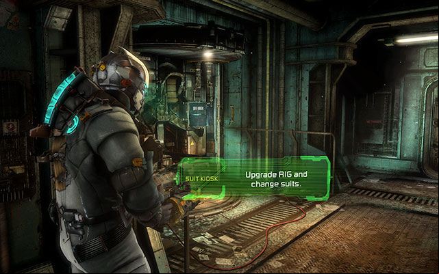 On your way to the exit youll by a suit kiosk, where you can change your suit or upgrade it, if you have needed parts - Regroup with the crew | 4: Historys Ember - 4: Historys Ember - Dead Space 3 Game Guide