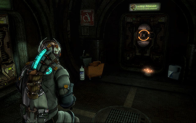 Once you get inside the ship, after getting to the corridor youll find only one active door - Chapter 3 | Secrets - Secrets - Dead Space 3 Game Guide