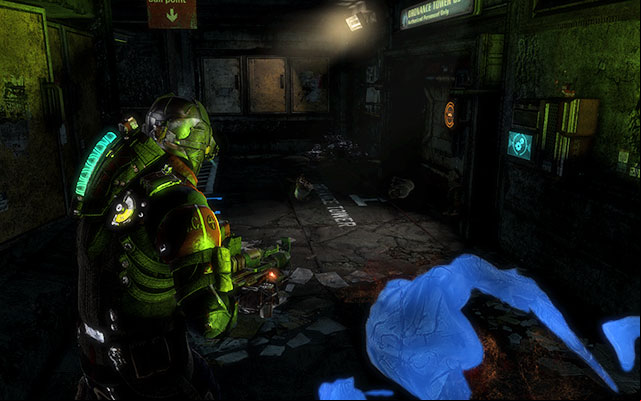 Quickly run forwards - try to get rid of all Necromorphs which can be killed - Investigate Artifact Storage | Side missions: Artifact Storage - Side missions: Artifact Storage - Dead Space 3 Game Guide