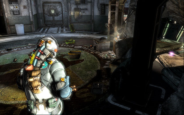 Inside the room after starting the chapter, in the tent - you have to use kinesis to pull it towards you - Chapter 4 - p. 1 | Secrets - Secrets - Dead Space 3 Game Guide