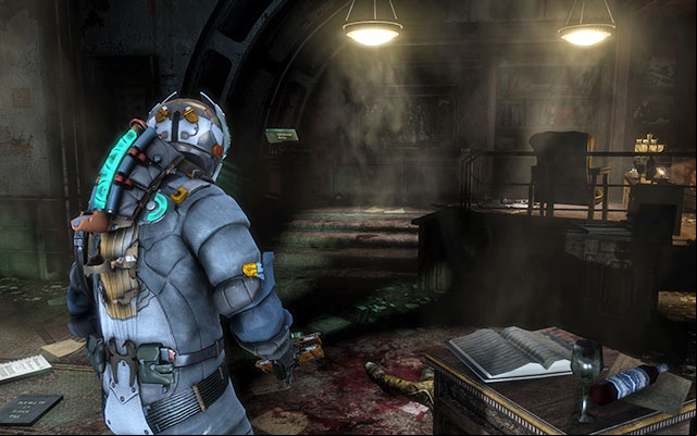 In the irals quarters, on the crate, after climbing up the stairs - Chapter 4 - p. 1 | Secrets - Secrets - Dead Space 3 Game Guide