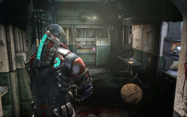 Inside the storage, next to the interface - Chapter 4 - p. 2 | Secrets - Secrets - Dead Space 3 Game Guide