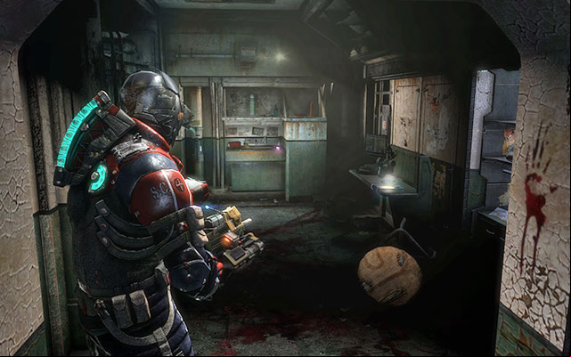Inside the storage, next to the interface - Chapter 4 - p. 2 | Secrets - Secrets - Dead Space 3 Game Guide