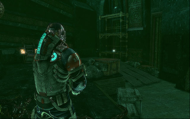 On the scaffolding near the workbench and the generator in the starting location - Chapter 18 | Secrets - Secrets - Dead Space 3 Game Guide