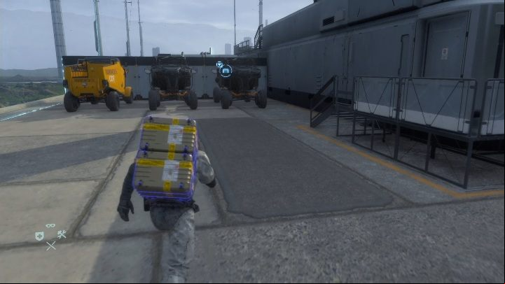 When you get to the base, you can jump over the wall so you wont have to run around with the parcel - Prologue and Chapter 1 - Bridget | Death Stranding Walkthrough - Main story - Death Stranding Guide