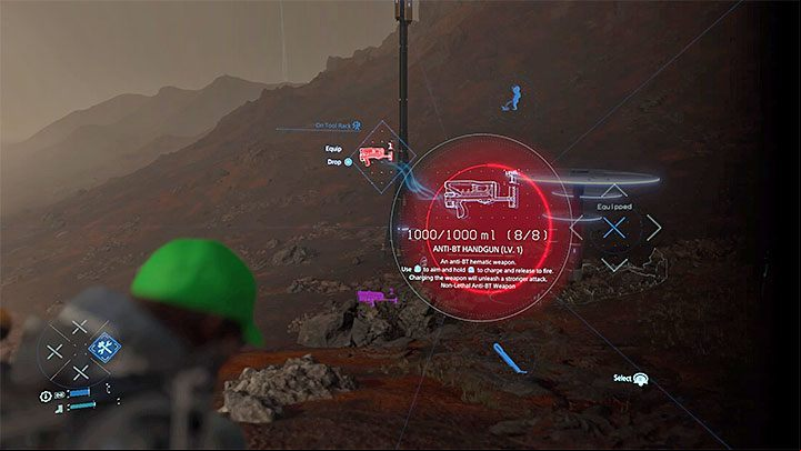 An Anti-BT handgun is a weapon that you will obtain by progressing through the main story - Fighting Beached Things in Death Stranding - Basics - Death Stranding Guide