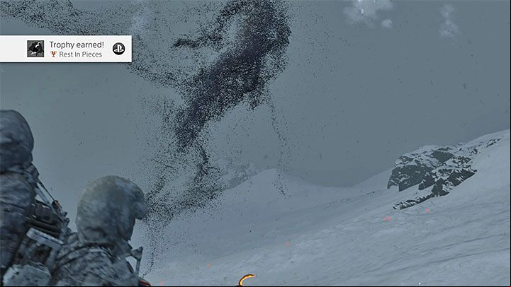 The screen should display information that cutting the umbilical cord is possible - you need to press the Square - Fighting Beached Things in Death Stranding - Basics - Death Stranding Guide