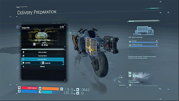 After reaching a certain point in the main storyline, you unlock motorcycles and other vehicles (including four-wheelers) - Starting tips | Death Stranding - Basics - Death Stranding Guide
