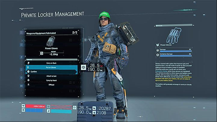 Sam can also be equipped with other pieces of clothing that have a utility character - How to get the armor in Death Stranding? - Exploration and cargo transportation - Death Stranding Guide