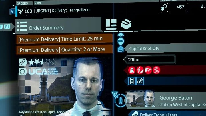 deliveries are always more challenging - the picture above shows the differences between a normal order and delivery - What is delivery in Death Stranding? - Exploration and cargo transportation - Death Stranding Guide