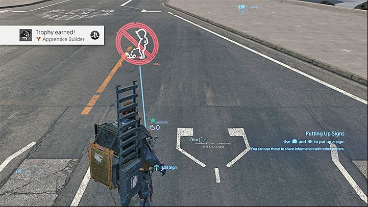 Select any sign from the list - Death Stranding - List of trophies - Trophy Guide - Death Stranding Guide