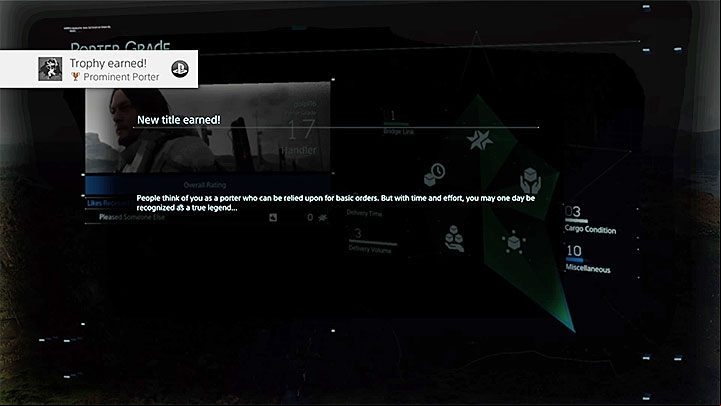 Trophy type: bronze - Death Stranding - List of trophies - Trophy Guide - Death Stranding Guide