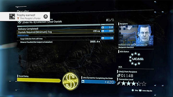Trophy type: bronze - Death Stranding - List of trophies - Trophy Guide - Death Stranding Guide