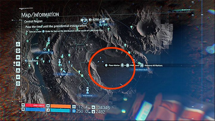 Crater lake is located a few hundred meters south of the Junk Dealer - Public Service Porter trophy | Death Stranding - Trophy Guide - Death Stranding Guide