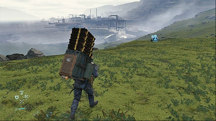 After enough progress in the main story, Sam will reach Knot City port and board a ship that will take him west - Death Stranding Guide