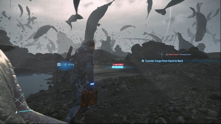 The cargo is scattered all over the place, but it is best if you always have one with you - Higgs | Death Stranding Boss - Bosses - Death Stranding Guide